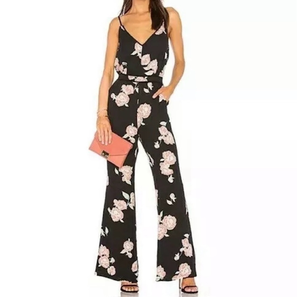 Floral Black Jumpsuit